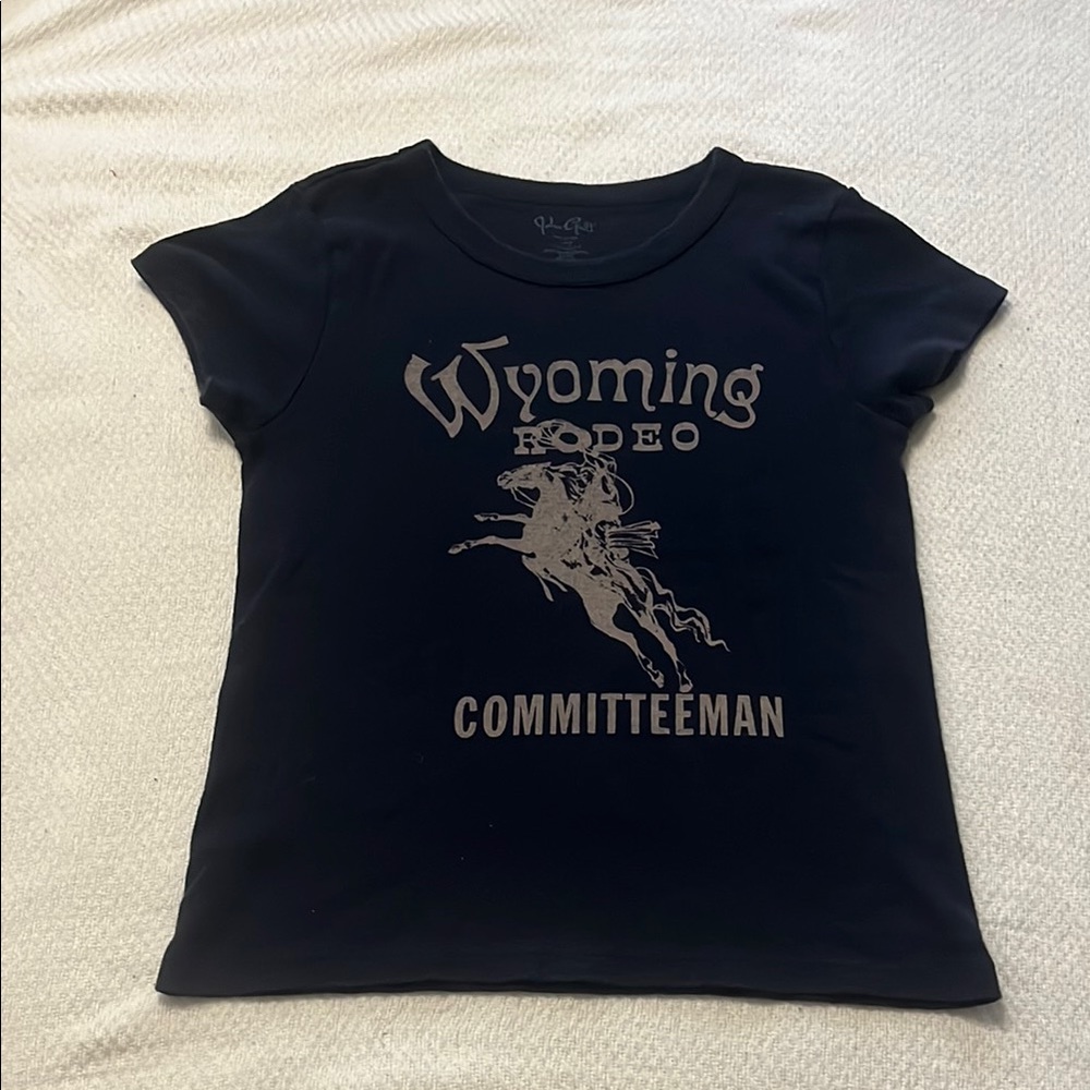 Brandy Melville John Galt Wyoming Rodeo Navy T-shirt